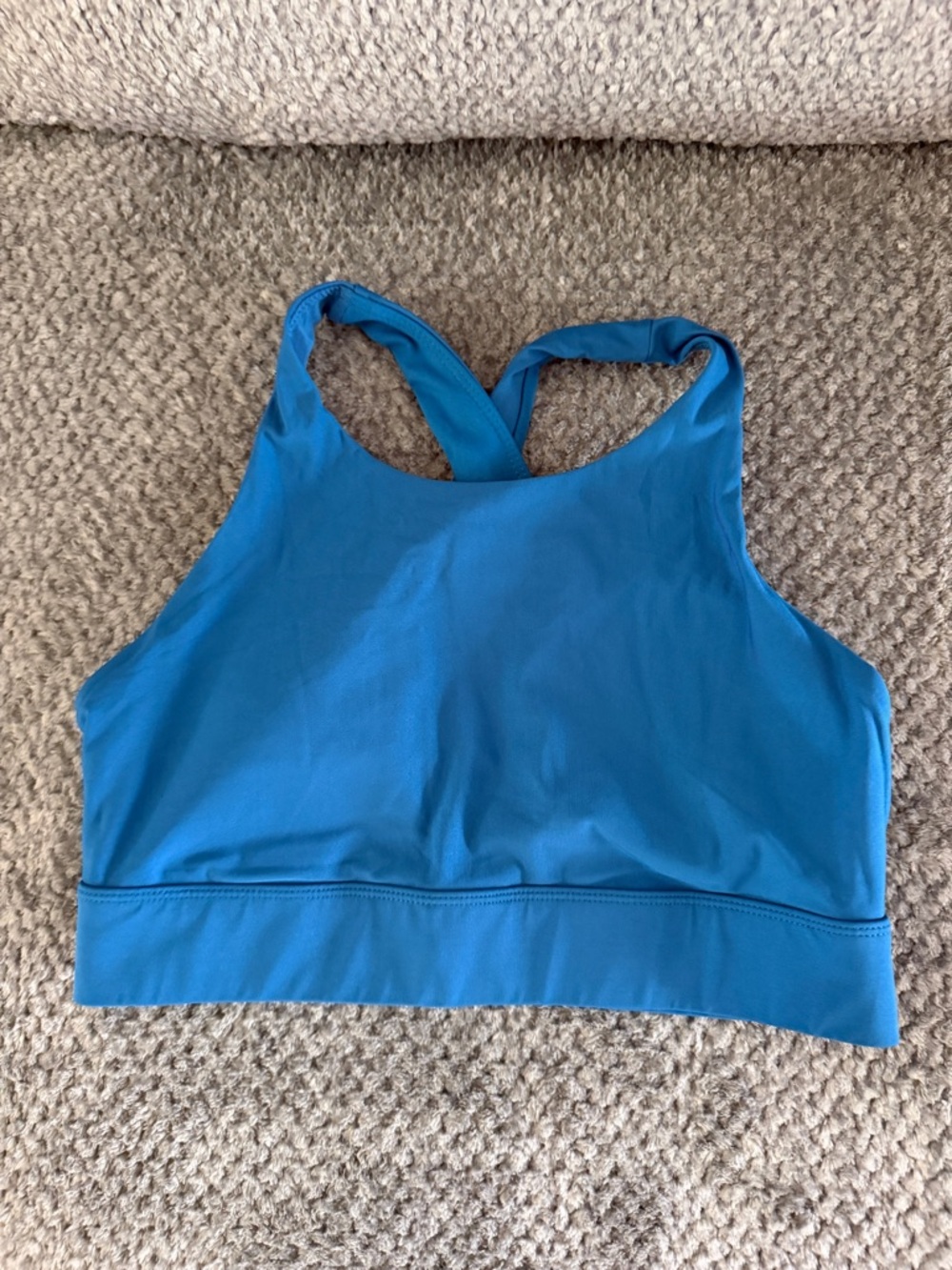 Fabletics Teal-Blue High Neck Sports Bralette